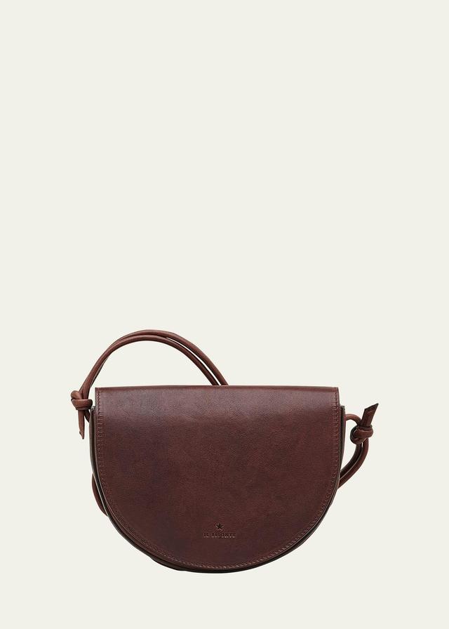 Womens Modulo Leather Saddle Crossbody Bag Product Image