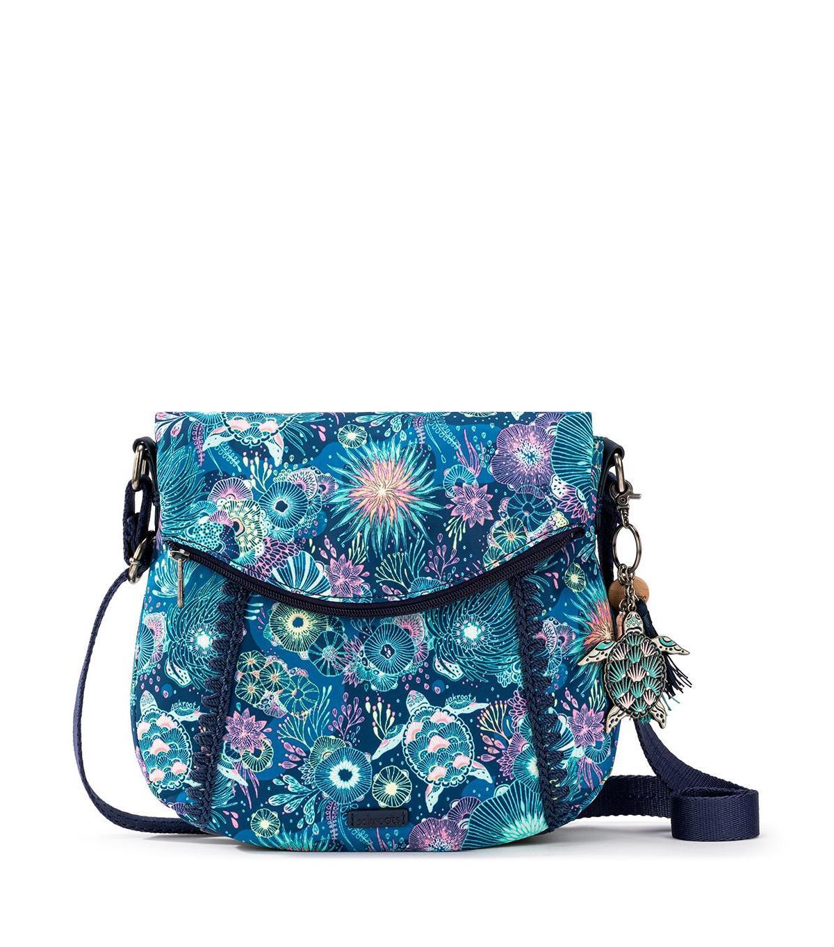 The Sak Artist Circle Foldover Crossbody (Royal Seascape) Cross Body Handbags Product Image