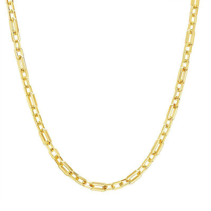 Paige Harper 14k Gold Over Recycled Brass Paper Clip Link Necklace, Womens Gold Tone Product Image