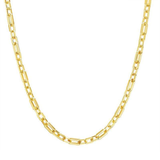 Paige Harper 14k Gold Over Recycled Brass Paper Clip Link Necklace, Womens Gold Tone Product Image