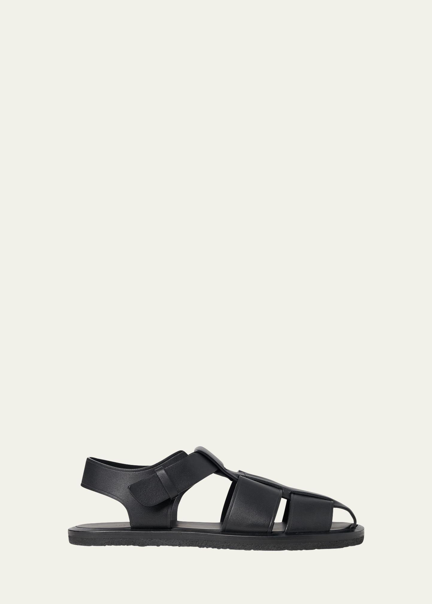 Calfskin Flat Fisherman Sandals Product Image