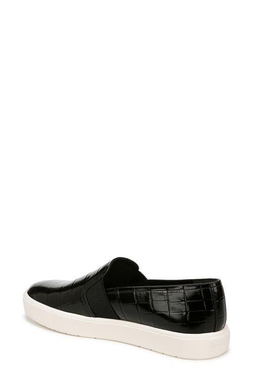 Blair Croco Slip-on Sneakers In Black Croco Print Leather Product Image