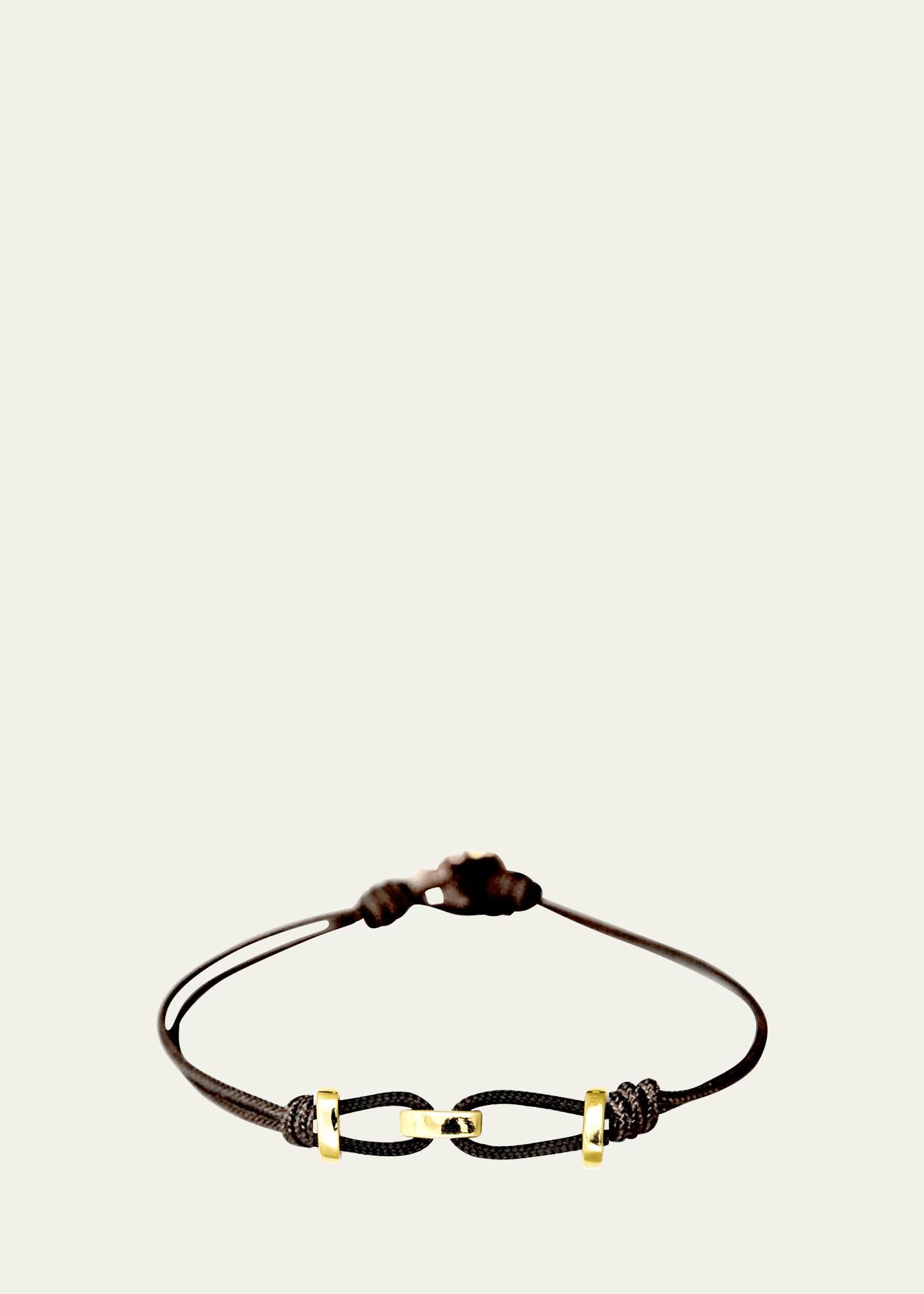 Mens 10K Gold Alexander Cord Bracelet Product Image