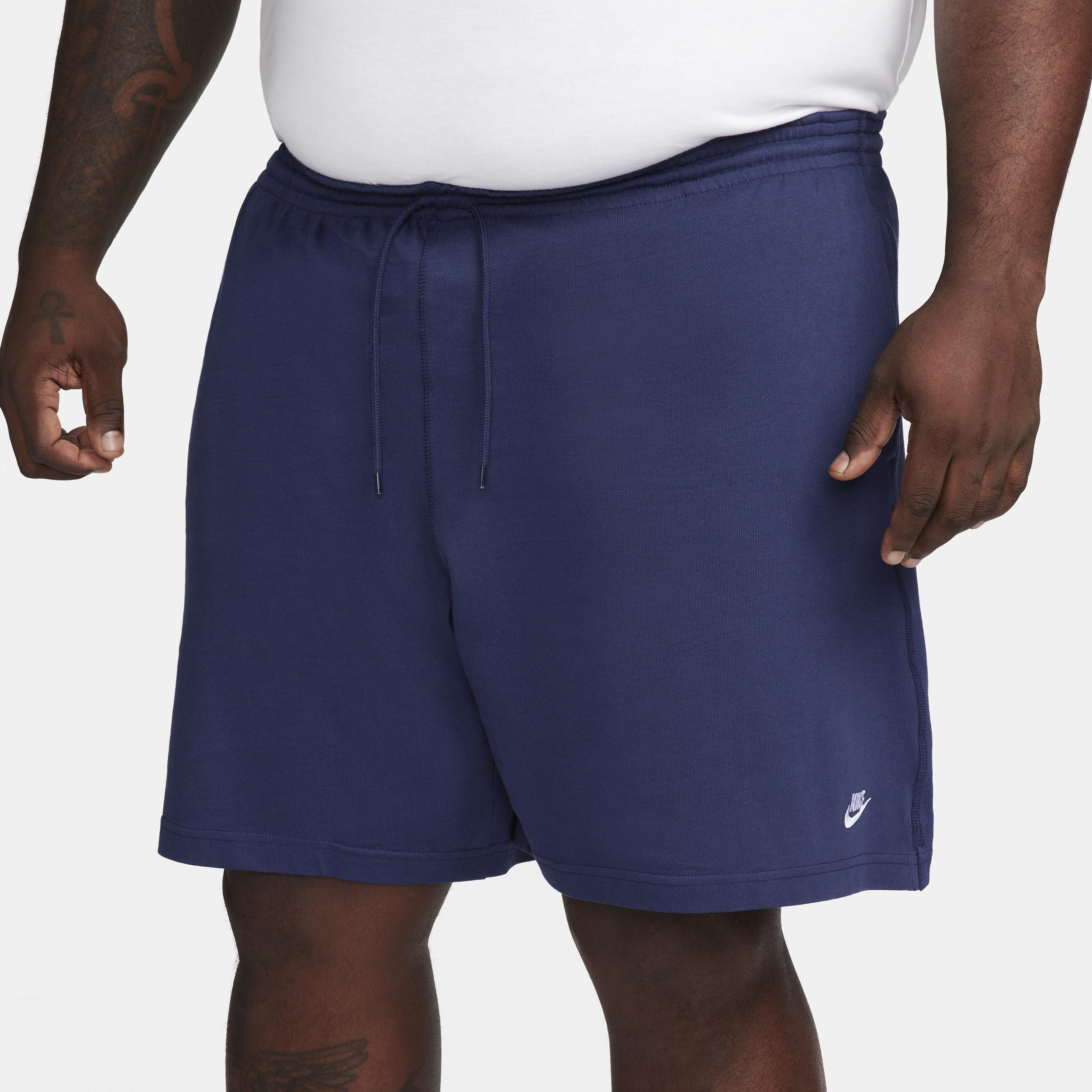 Mens Nike Club Knit Shorts Black Navy Product Image