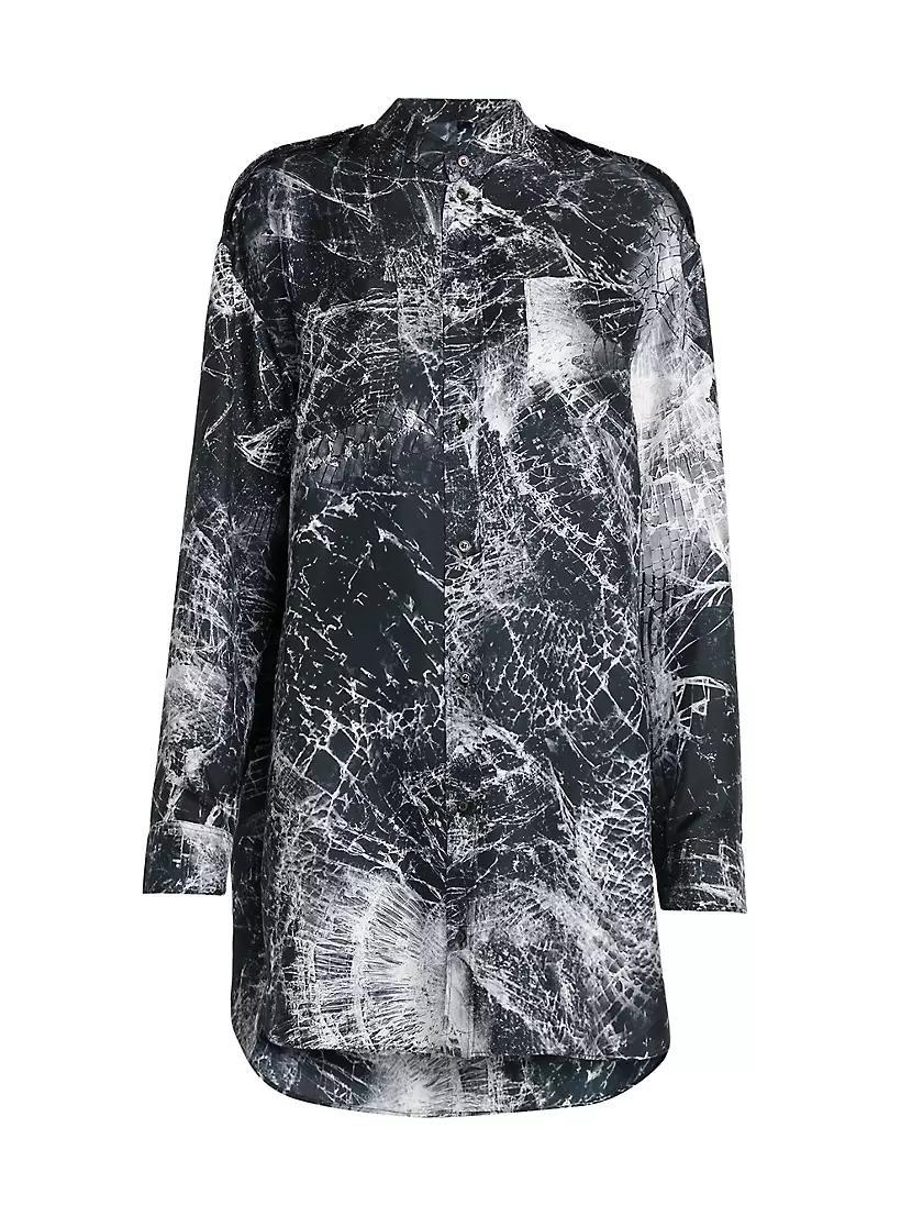 Smashed Screen Silk Shirtdress product image