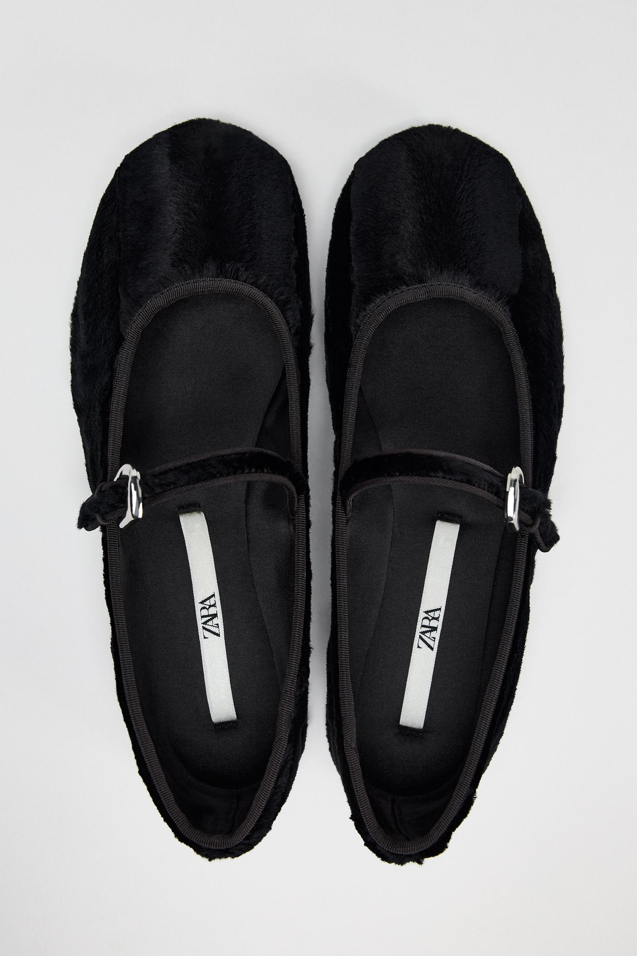 FAUX FUR BALLET FLATS Product Image