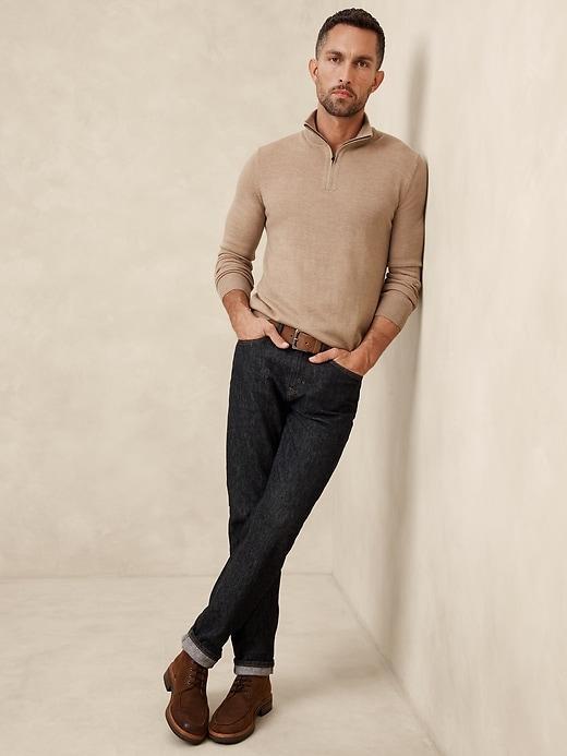 Merino Wool Quarter-Zip Sweater Product Image