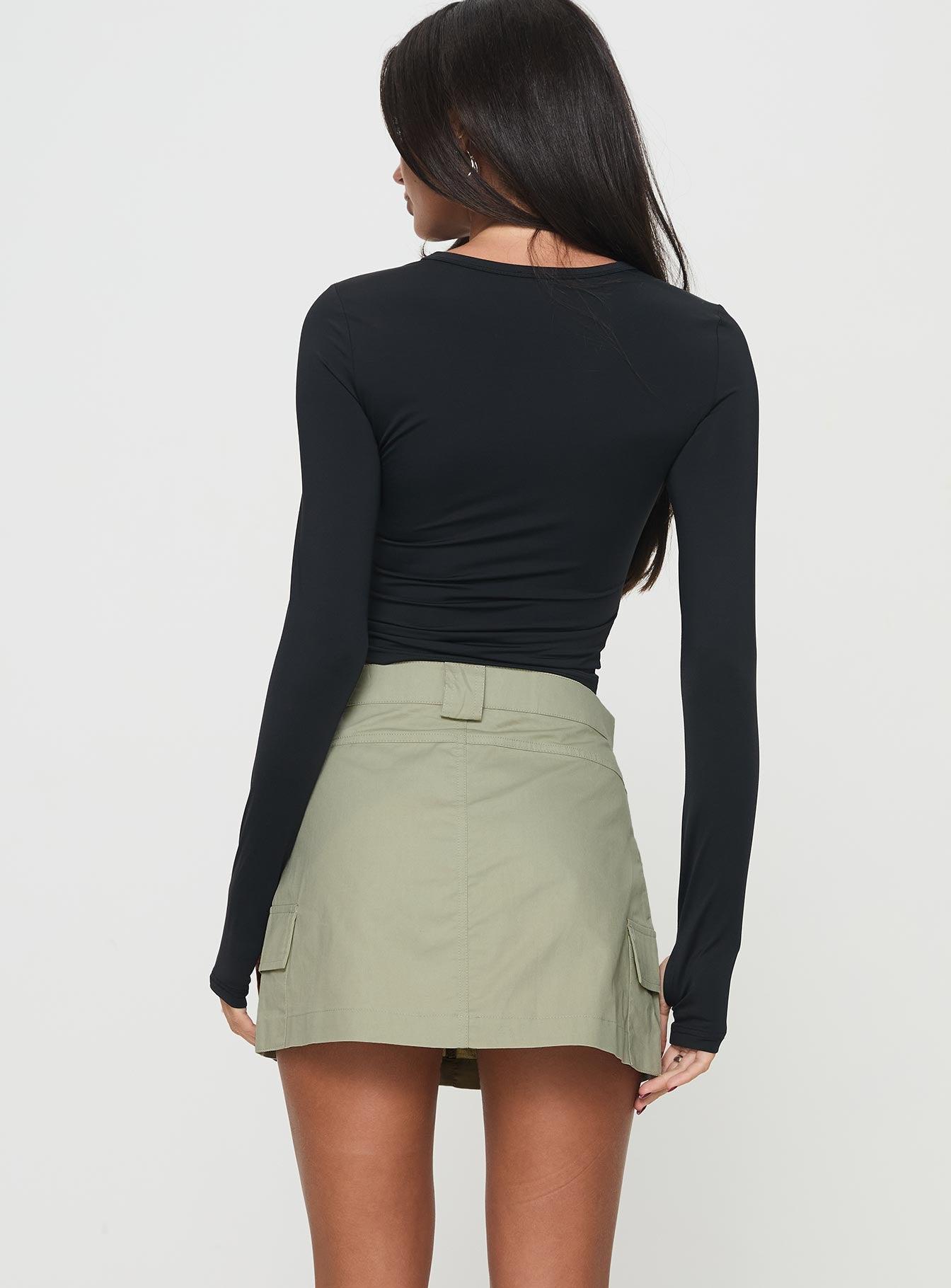 Gonzales Mini Skirt Olive Product Image