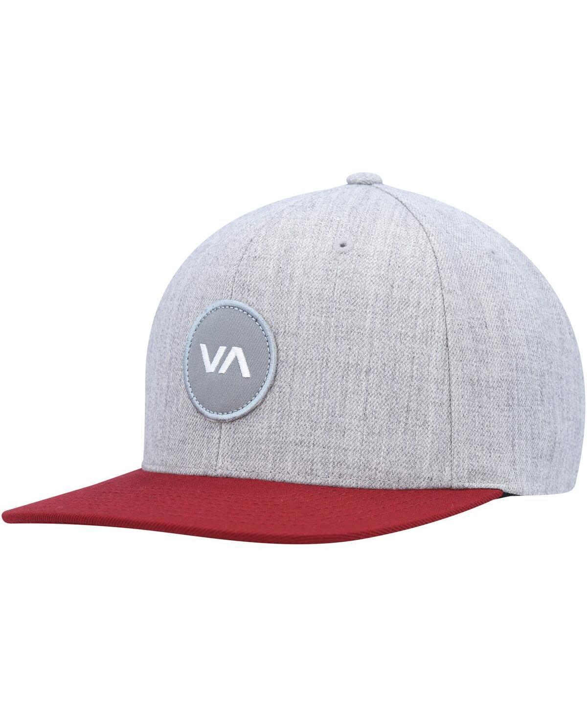 Mens Rvca Heather Gray Patch Adjustable Snapback Hat - Heather Gray Product Image