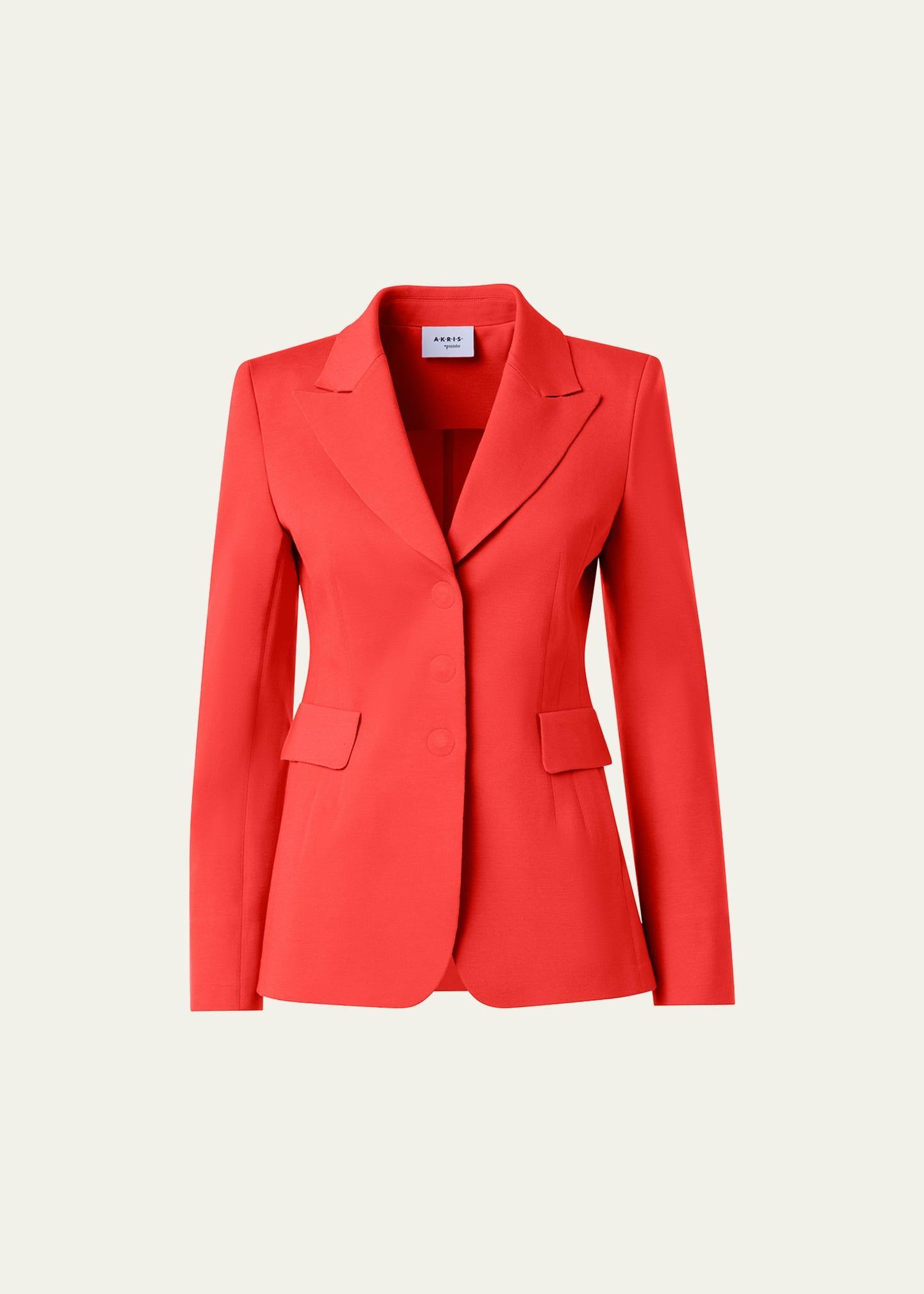 Womens Jersey Single-Breasted Blazer Product Image