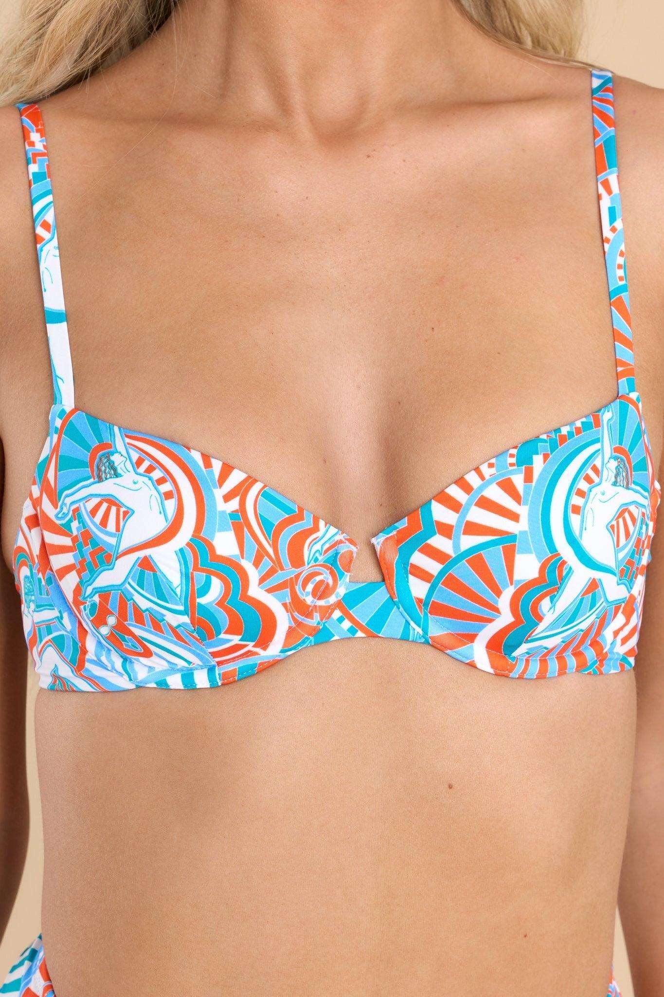 Orion La Folie Blue Print Bikini Top Swimwear Product Image