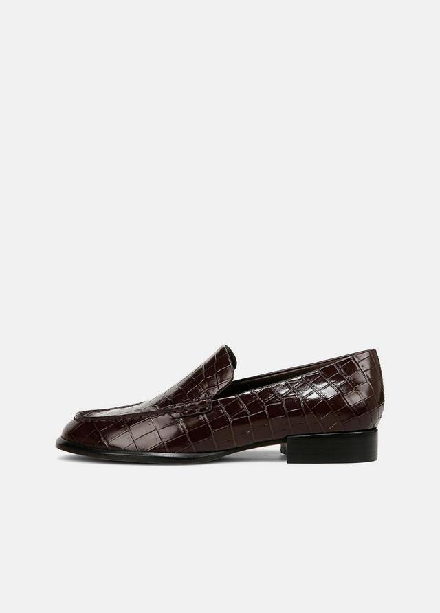 Naomi Croc-Embossed Leather Loafer Product Image