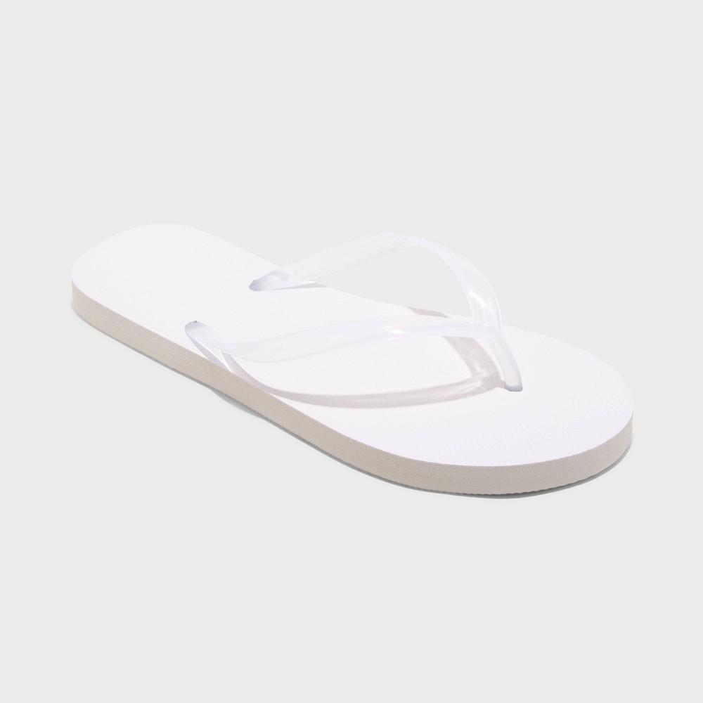 Womens Sydney Flip Flop Sandals - Shade & Shore White 8 Product Image