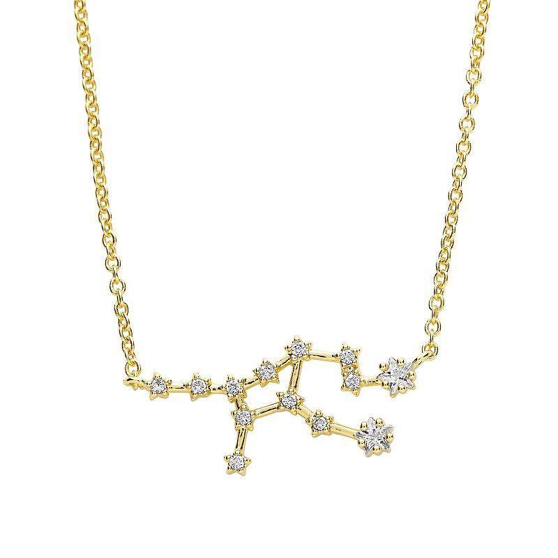 MC Collective Cubic Zirconia Constellation Necklace, Womens, 14k Gold Tone Sagittar Product Image