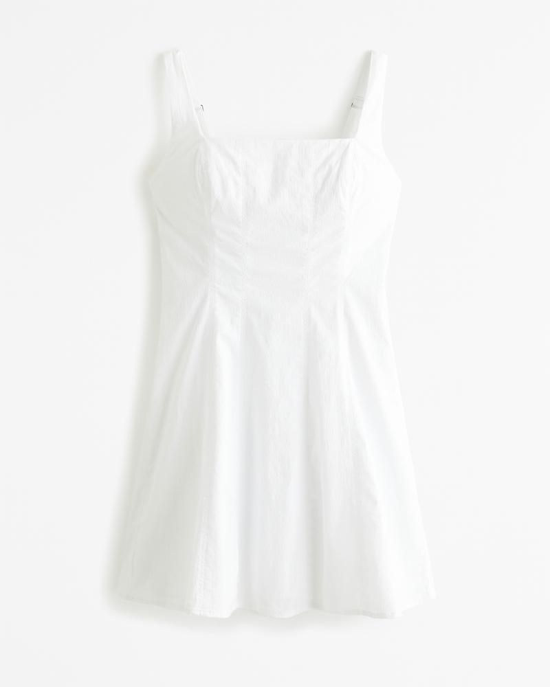 The A&F Mila Stretch Cotton A-Line Mini Dress Product Image