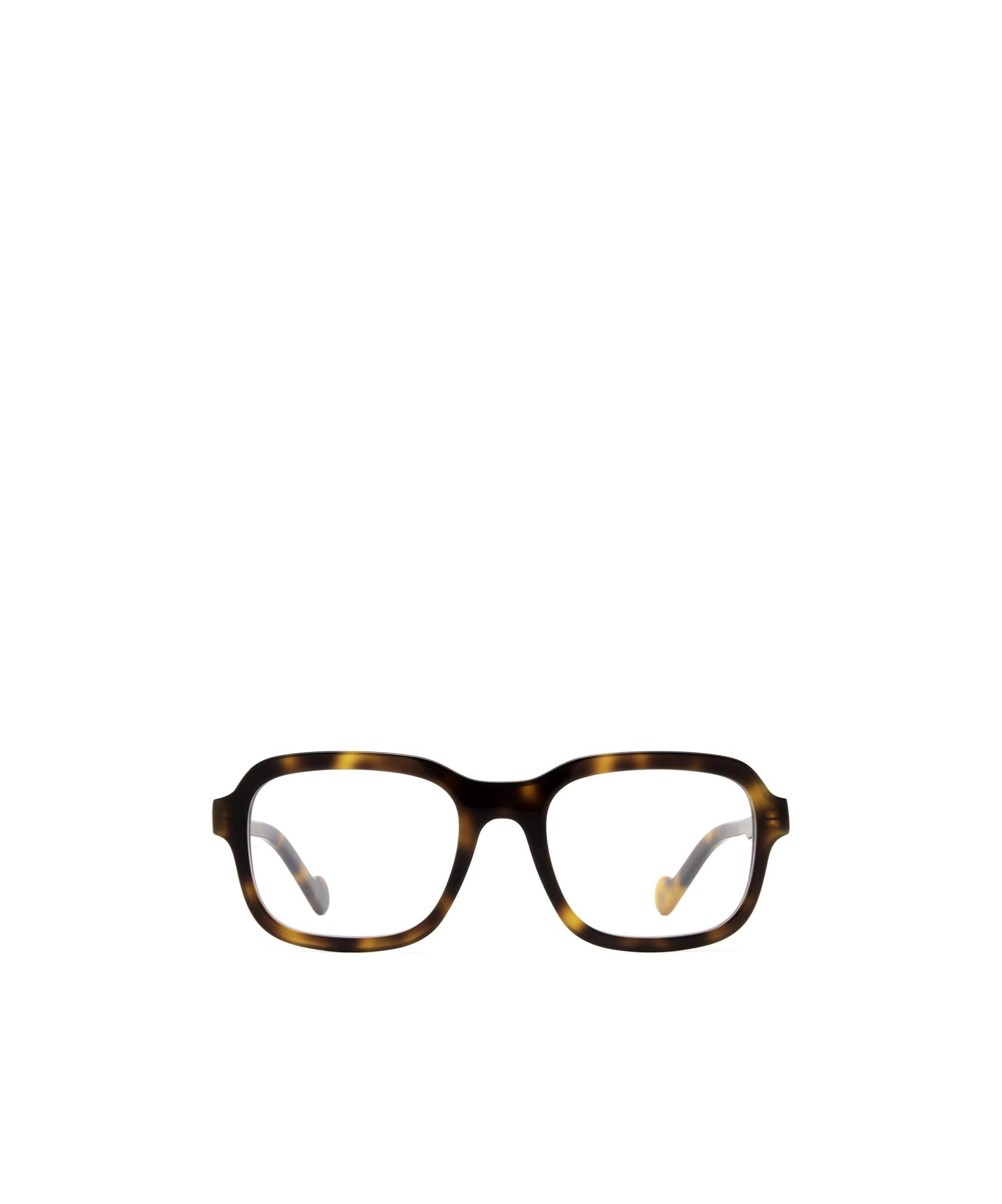 MONCLER Tortoiseshell-effect Rectangular-frame Glasses In Black Product Image