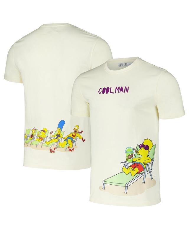 Freeze Max Mens Cream the Simpsons Cool Man T-Shirt Product Image