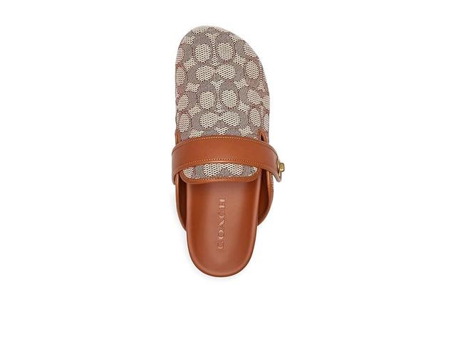 COACH Blake Clogs In Signature Textile Jacquard (Cocoa/Burnished Amber) Women's Slippers Product Image