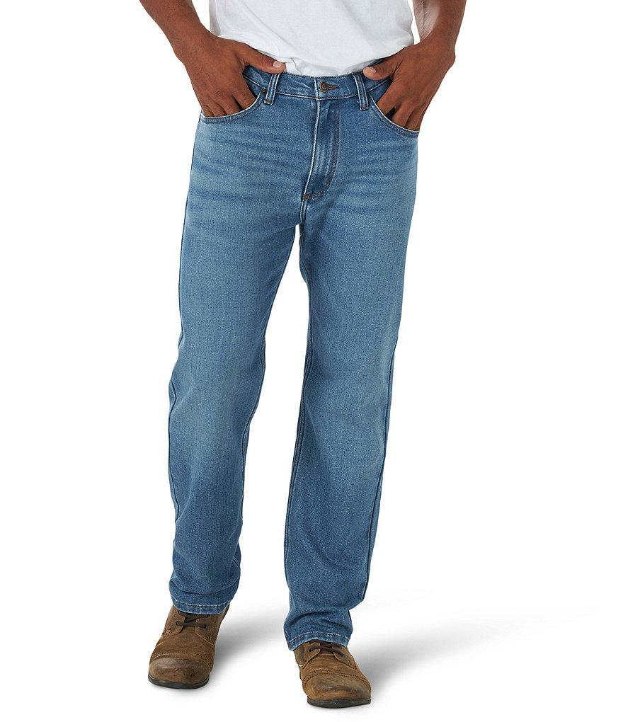 Wrangler® Regular Fit Straight Leg Stretch Denim Jeans Product Image