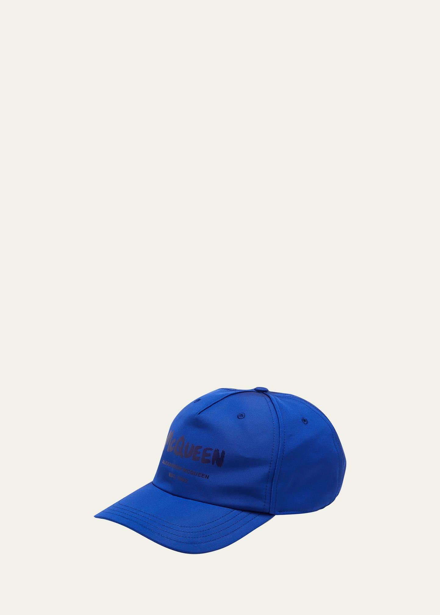 Alexander McQueen Tonal Graffiti Hat in Black Product Image