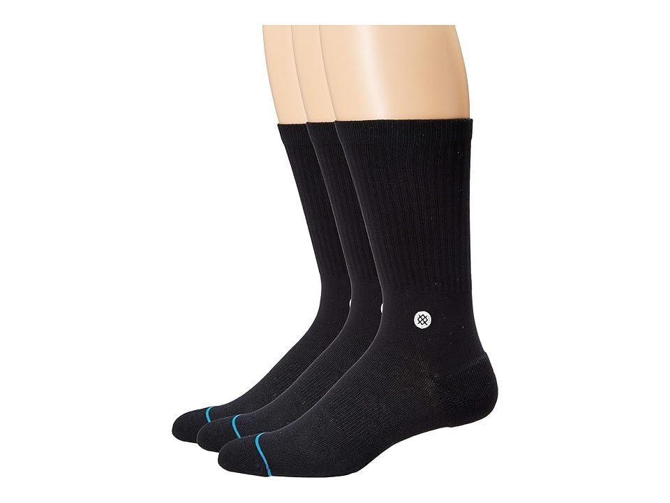 Stance Icon 3-Pack Men's Crew Cut Socks Shoes Product Image