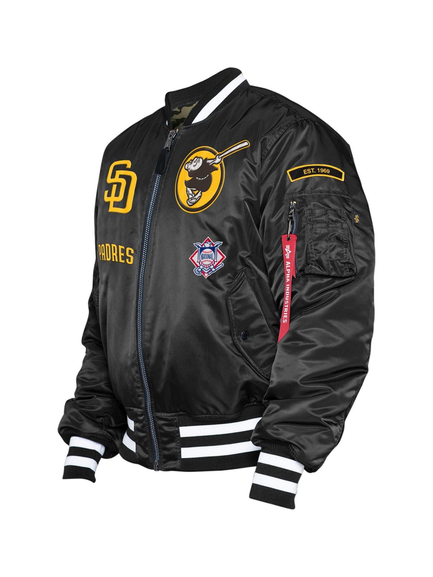 SAN DIEGO PADRES X ALPHA X NEW ERA MA-1 BOMBER JACKET Product Image