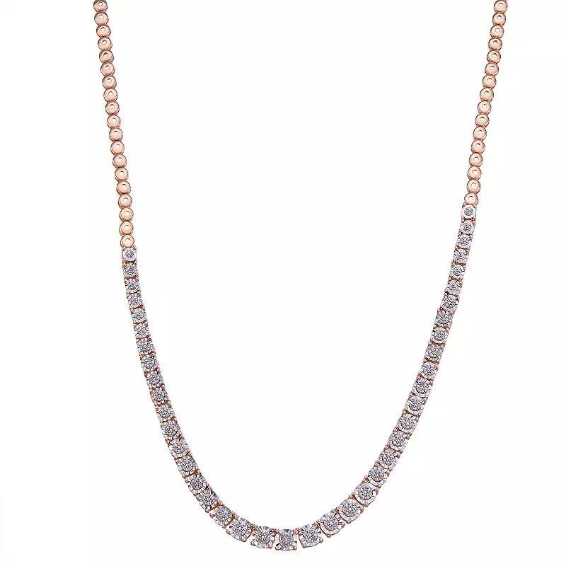 Sterling Silver 1/3 Carat T.W. Diamond Necklace, Womens Gold Tone Product Image