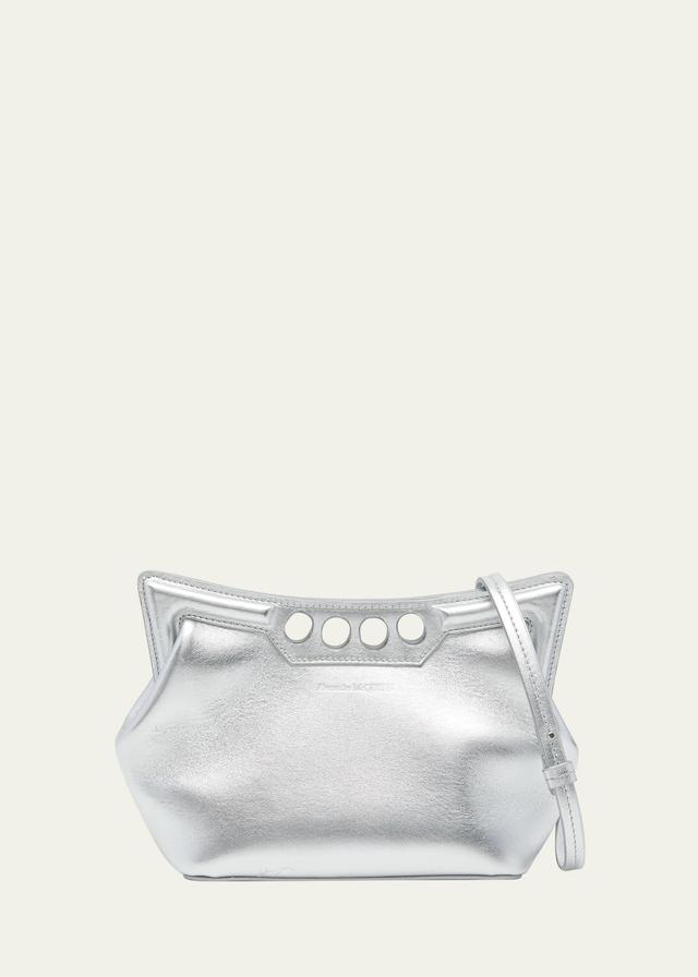 Alexander McQueen Mini Peak Metallic Leather Bag Product Image