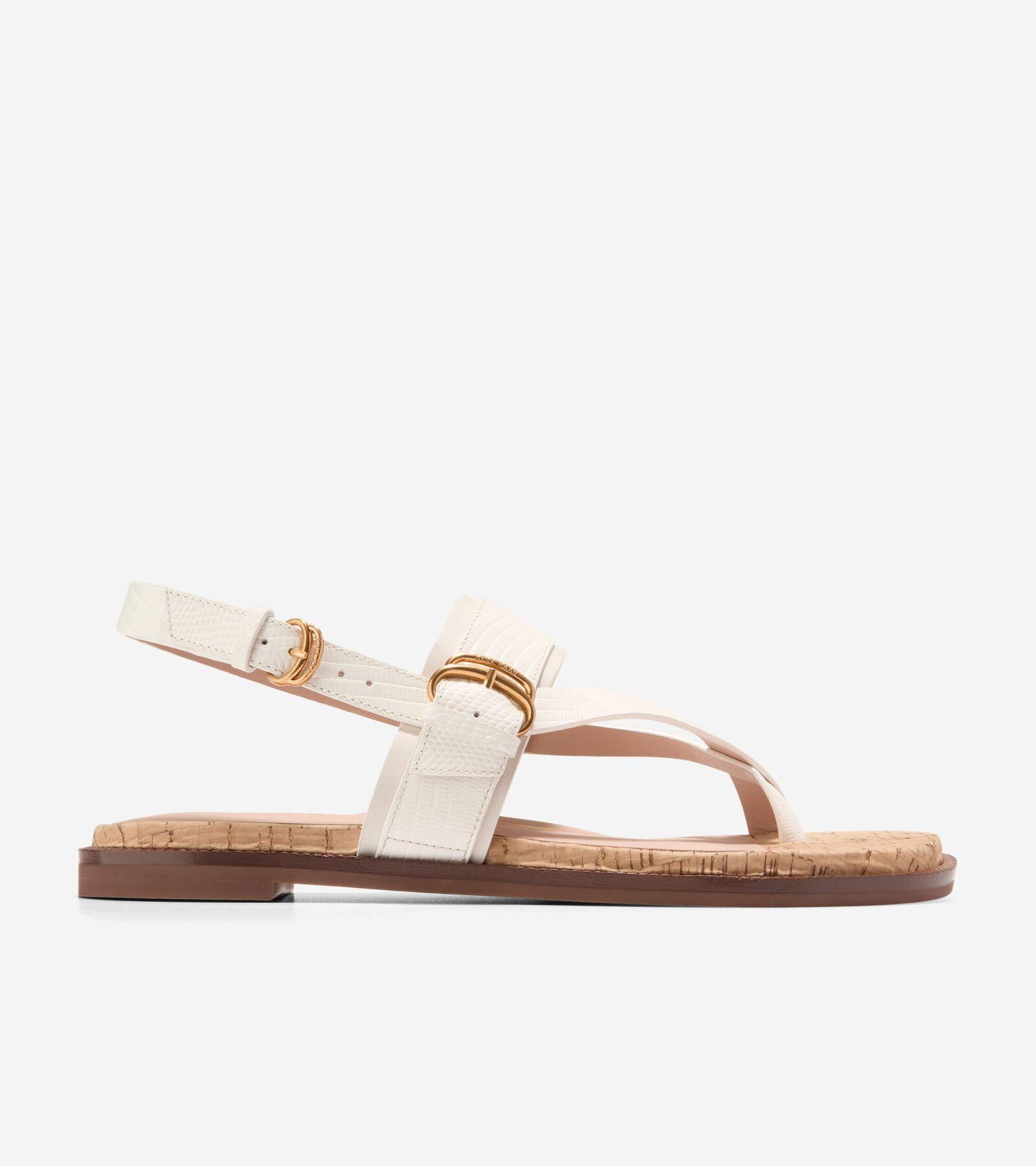 Cole Haan Womens Anica Lux Buckle Flat Sandals Product Image