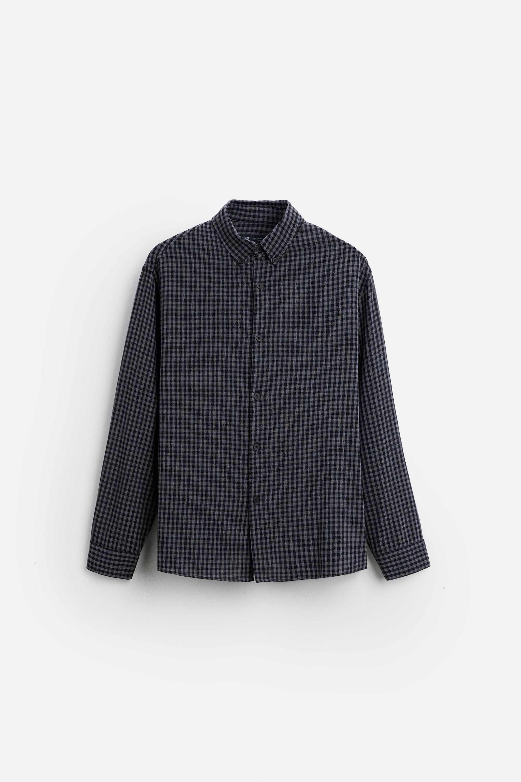 RELAXED FIT PLAID SHIRT Product Image