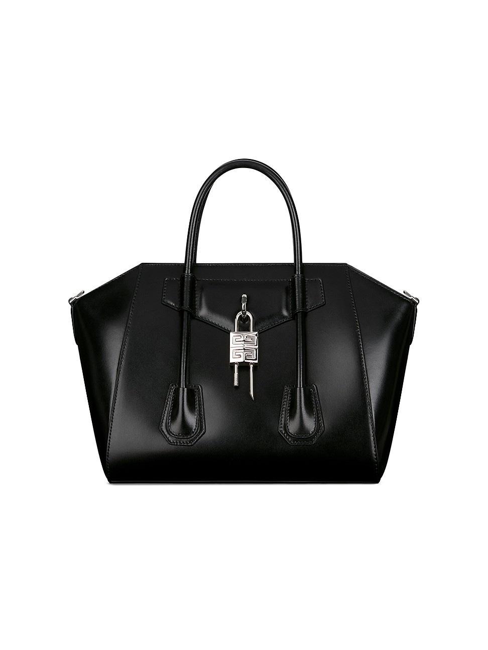 Womens Small Antigona Lock Bag in Box Leather Product Image