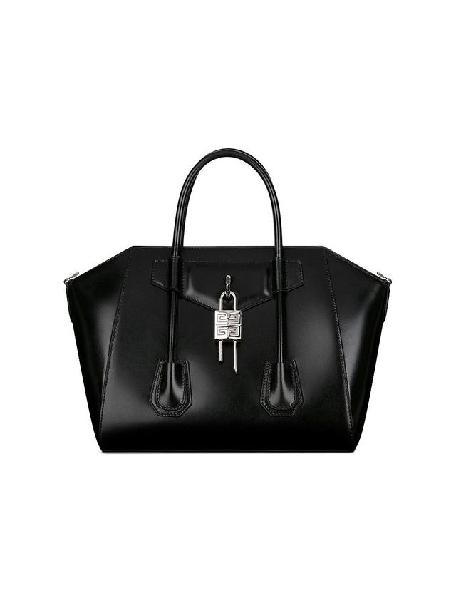 Womens Small Antigona Lock Bag in Box Leather Product Image