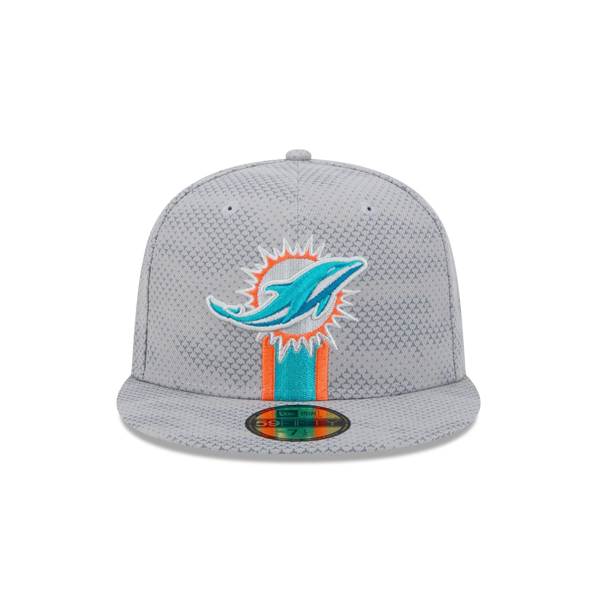 Miami Dolphins 2024 Sideline Gray 59FIFTY Fitted Hat Male Product Image