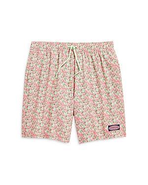 Vineyard Vines 7 Printed Chappy Trunks (Warf Chappy Stripe Wild Lime) Men's Swimwear Product Image