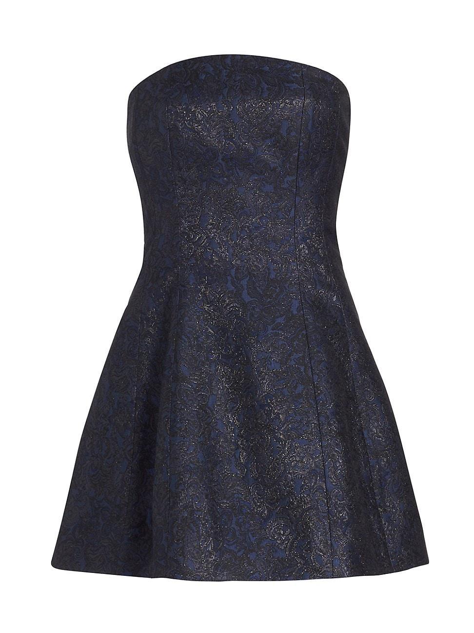 Womens Charlotte Metallic Jacquard Minidress Product Image