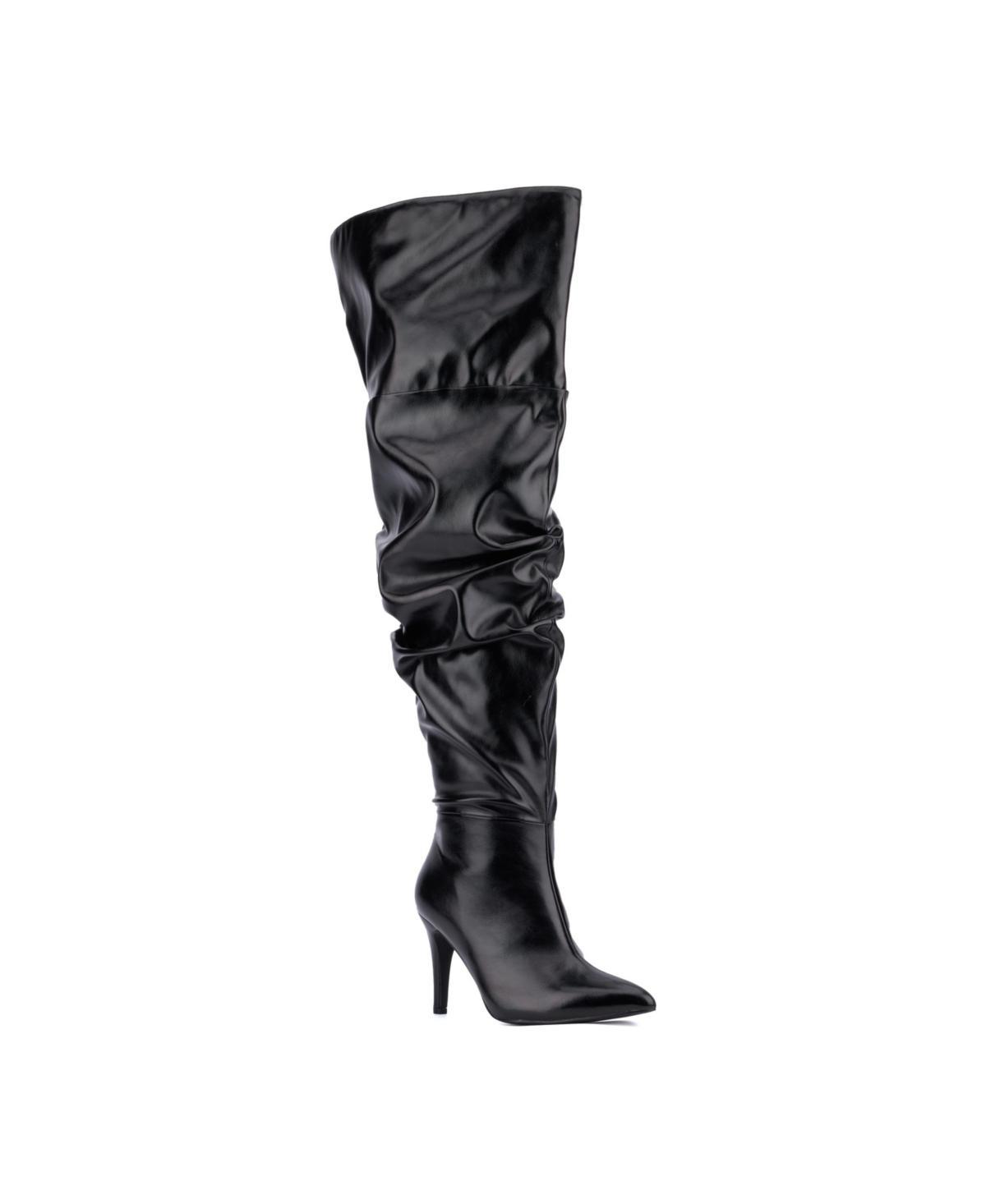 Womens Fashion to Figure Sana Scrunched Thigh-High Wide Width Boots Product Image