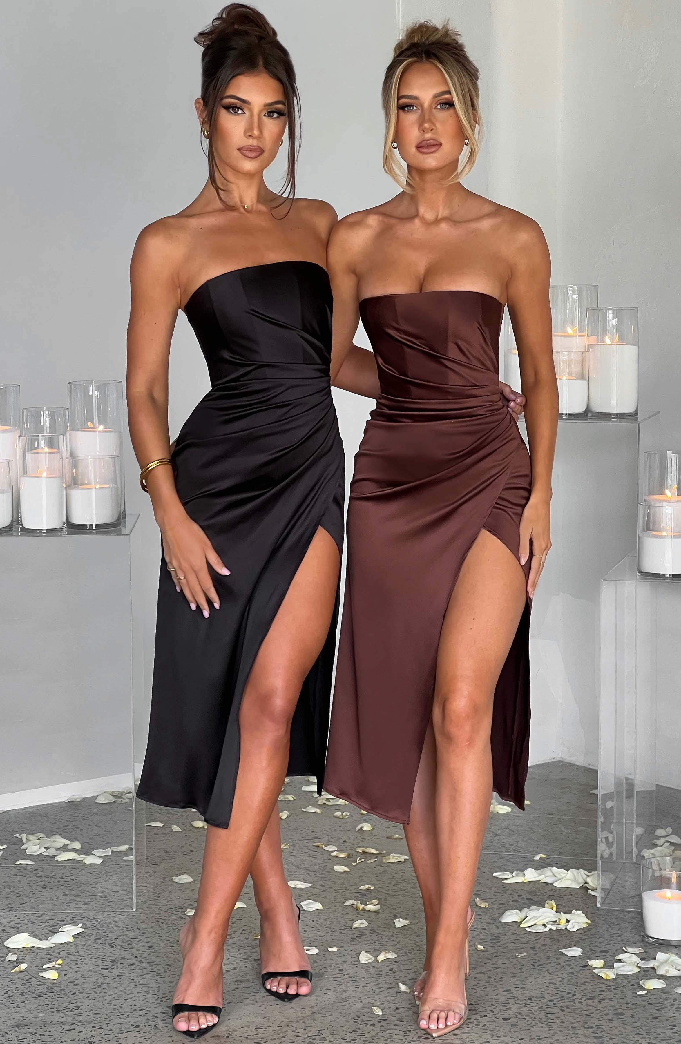 Inez Midi Dress - Chocolate Product Image