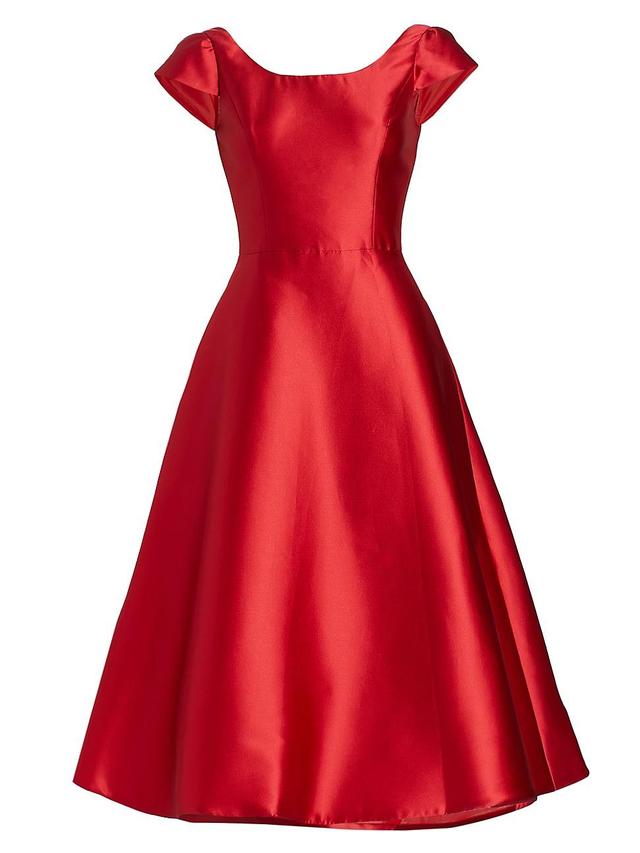 Womens Mikado Satin A-Line Dress Product Image