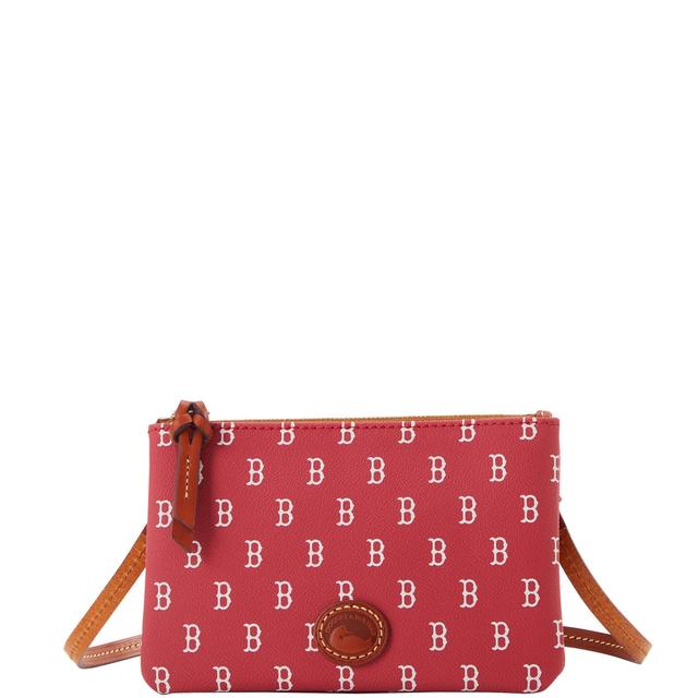 Dooney & Bourke Womens MLB Red Sox Top Zip Crossbody Coated Cotton Shoulder Bag Product Image