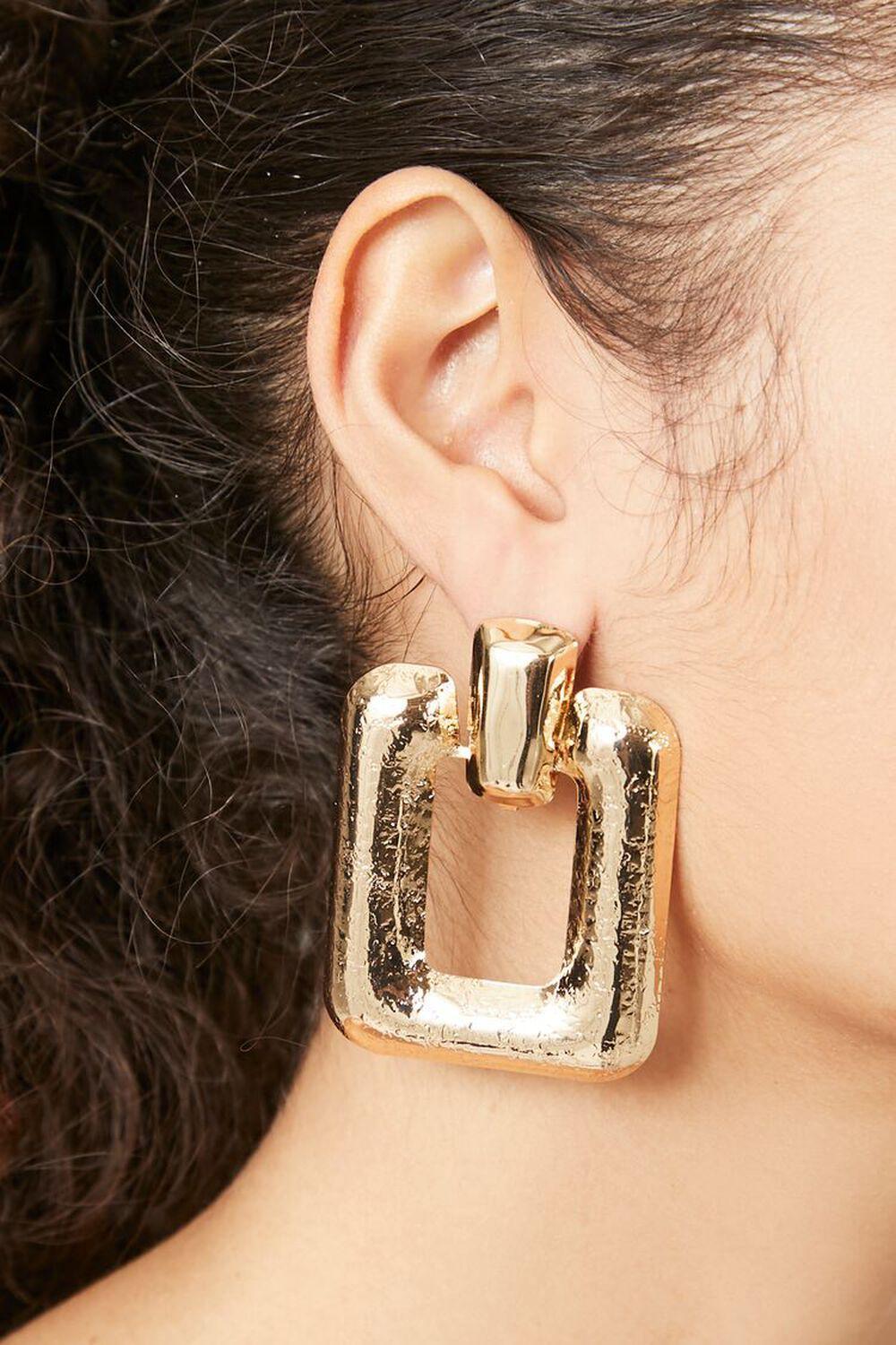 Geo Drop Doorknocker Earrings | Forever 21 Product Image