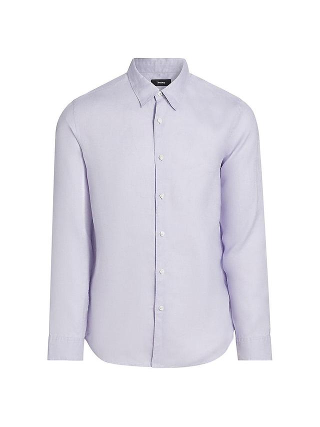 Mens Solid Linen Sport Shirt Product Image