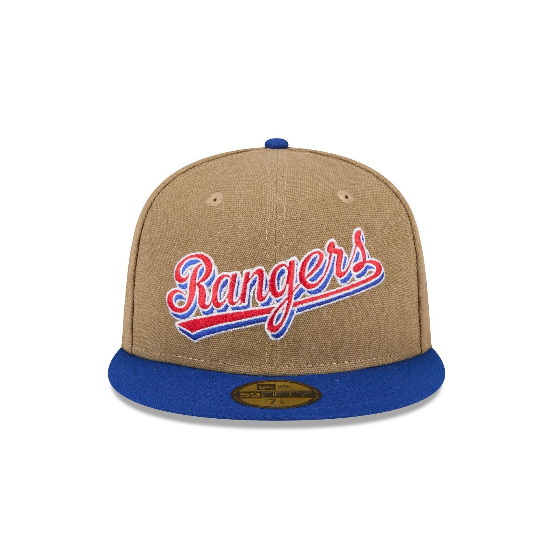 Texas Rangers Canvas Crown 59FIFTY Fitted Hat Male Product Image