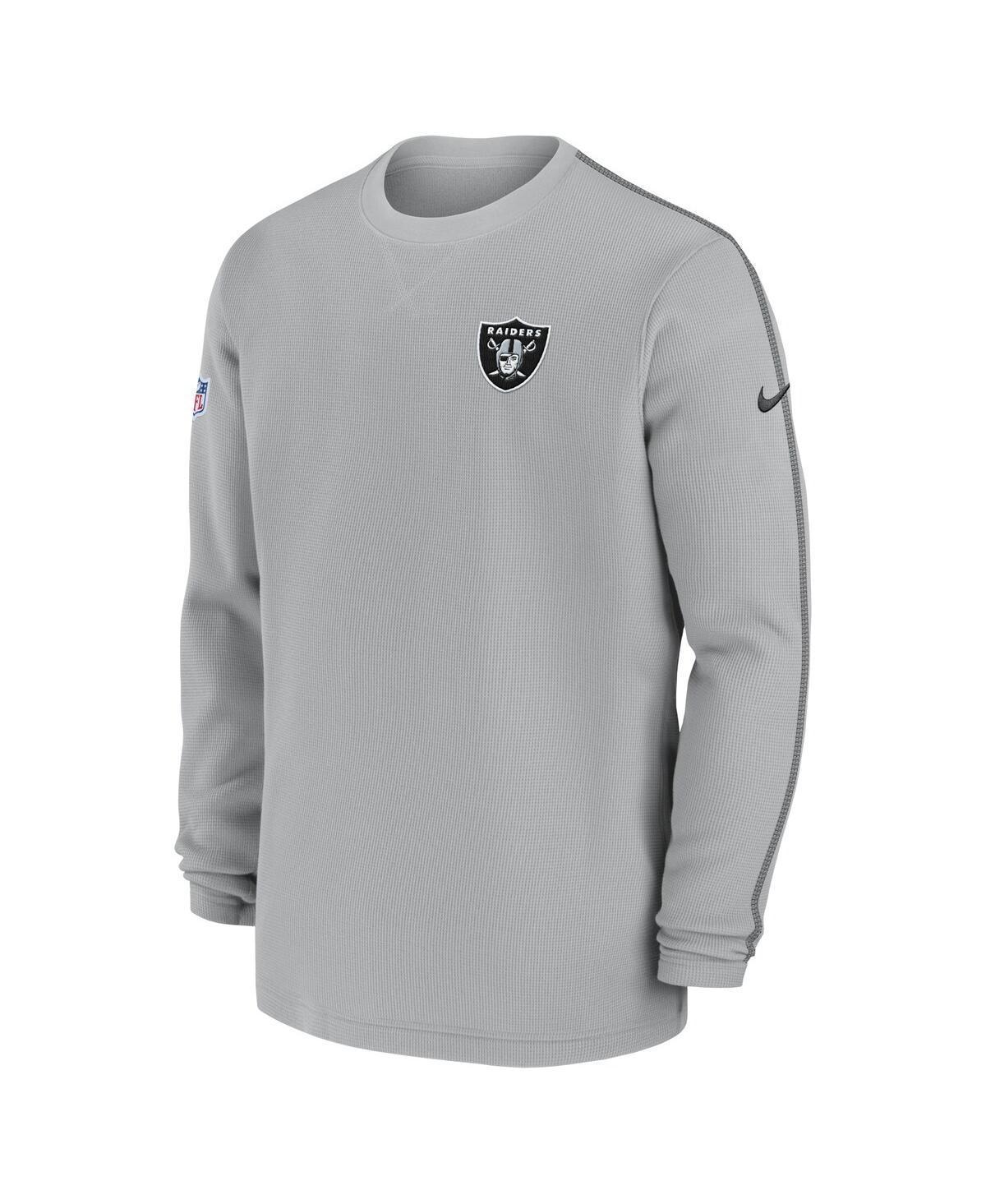 NIKE Men's Gray Las Vegas Raiders 2024 Sideline Coaches Long Sleeve Top In Gray,black Product Image