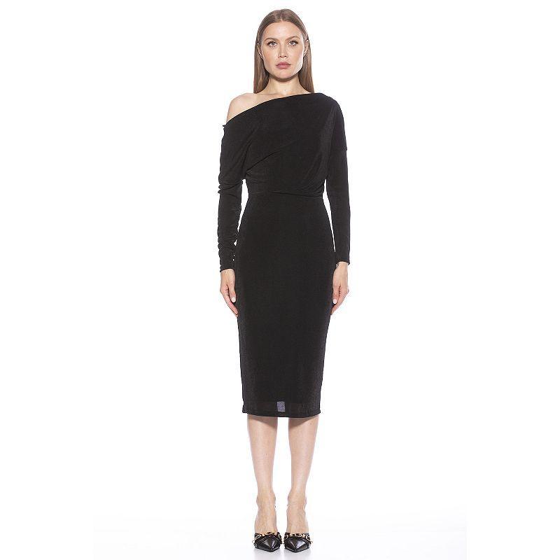 Womens ALEXIA ADMOR Leena Long Sleeve Fitted Sheath Dress Product Image