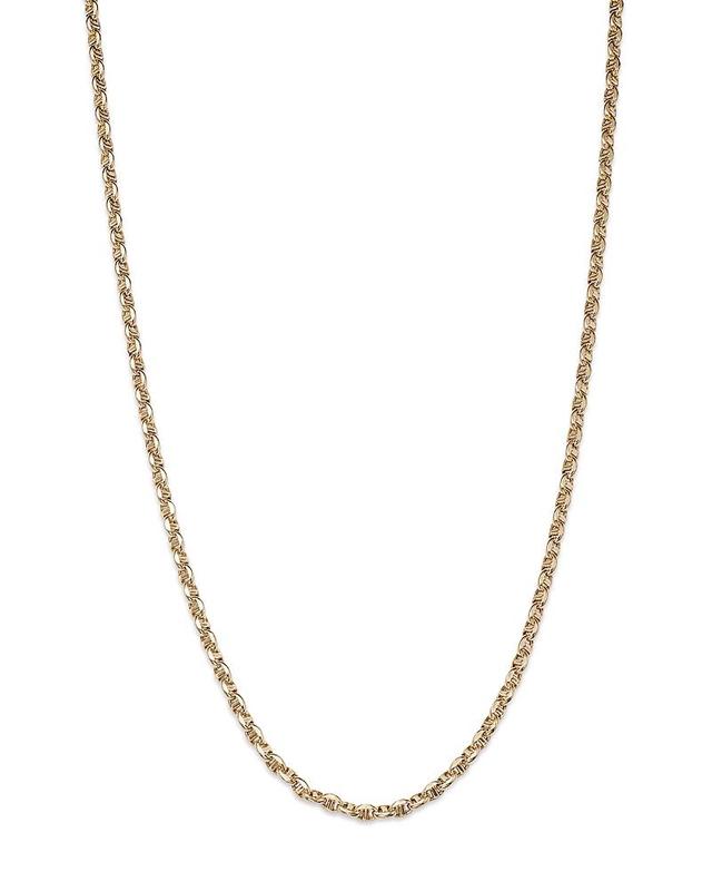 Bloomingdales Fine Collection Mens Anchor Link Chain Necklace in 14K Yellow Gold, 24 - Exclusive Product Image