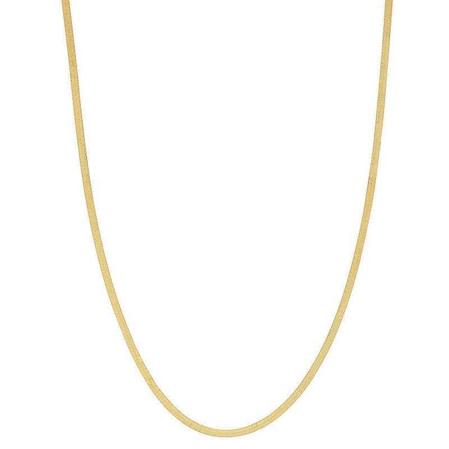 Jordan Blue 10k Gold Herringbone Chain Necklace, Womens Product Image