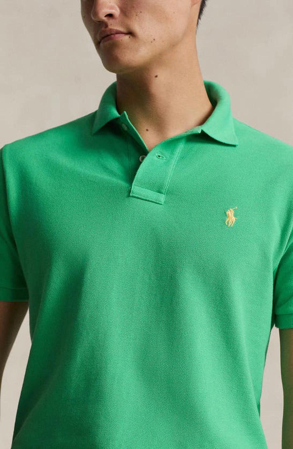 POLO RALPH LAUREN Cotton Mesh Classic Fit Polo Shirt In Classic Kelly Product Image