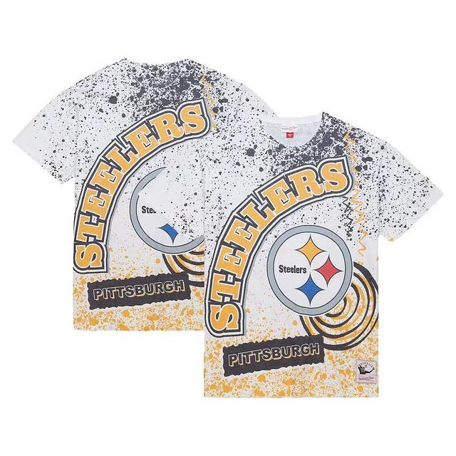 Mens Mitchell & Ness Pittsburgh Steelers Team Burst Sublimated T-Shirt Product Image