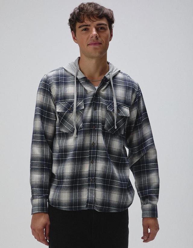 RSQ Mens Plaid Hooded Flannel Product Image