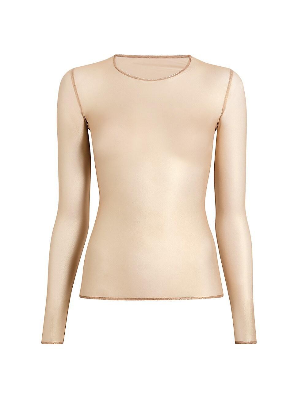 Womens Gilded Chic Mesh Long-Sleeve Top product image